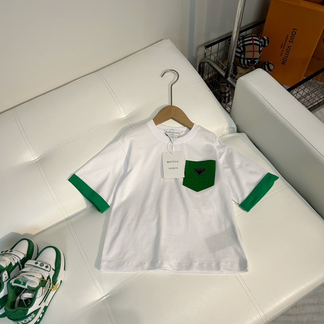 “BOTTEGA VENETA 2023 Summer Children’s Suite: Stylish Green Shoes for Kids” - 图片 2