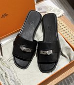 Hermes Kelly Fashion
 Shoes Slippers Genuine Leather Spring/Summer Collection