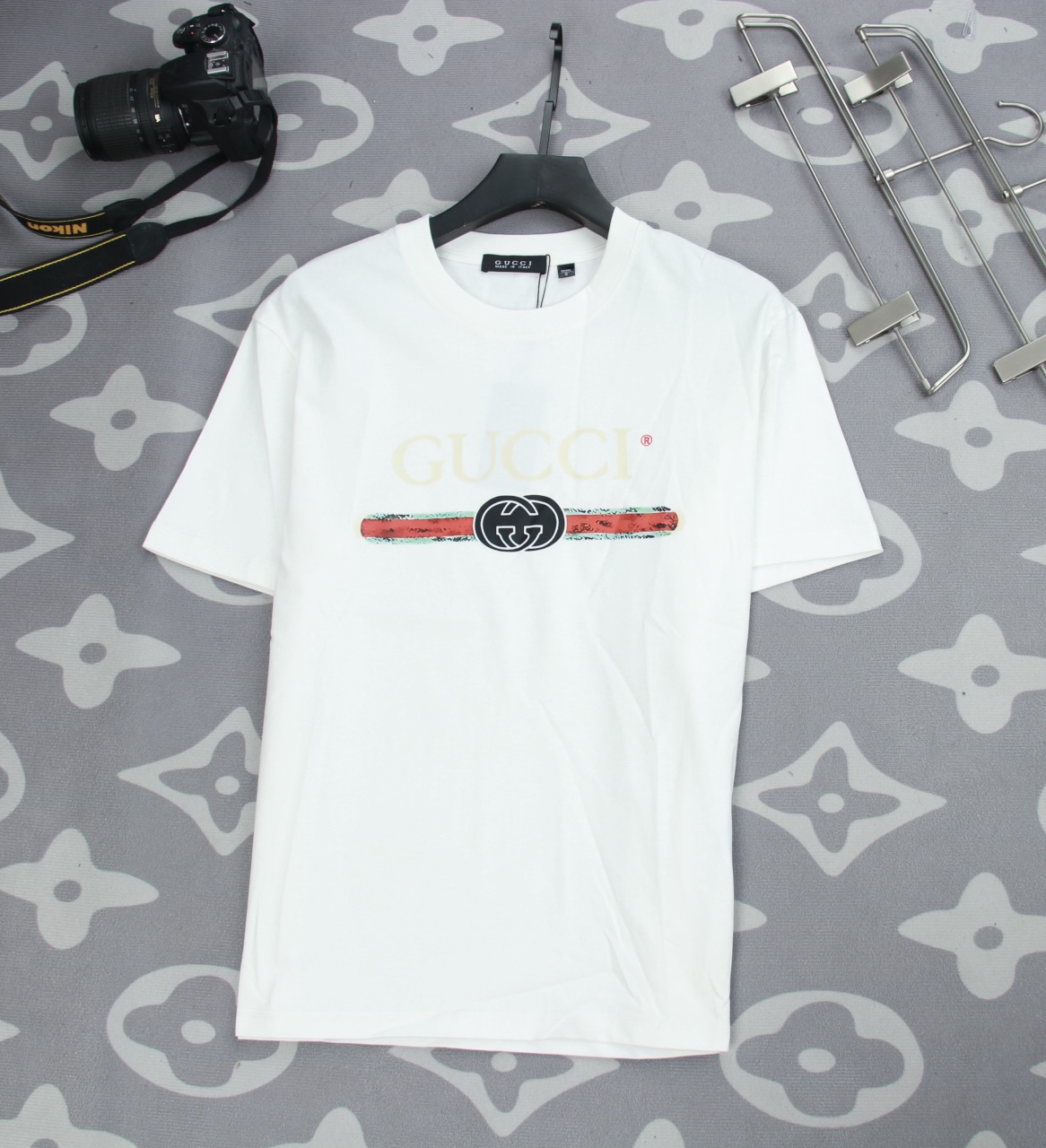 Collezione a 7 stelle
 Gucci Abbigliamento T-Shirt Uomini Cotone Primavera/Estate Fashion Maniche corte