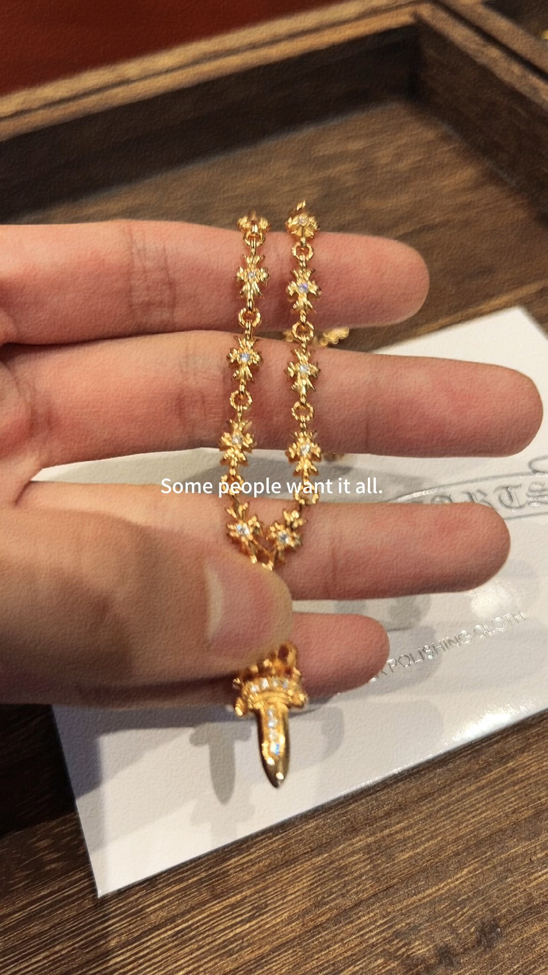 Custom Gold-Plated Diamond Setting, Necklace Pendant