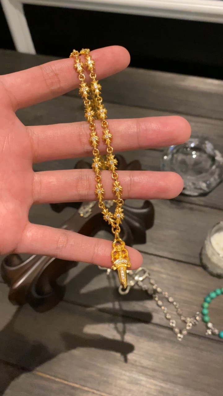 Custom Gold-Plated Diamond Setting, Necklace Pendant