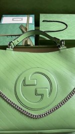 Gucci Blondie Tote Bags Green Light