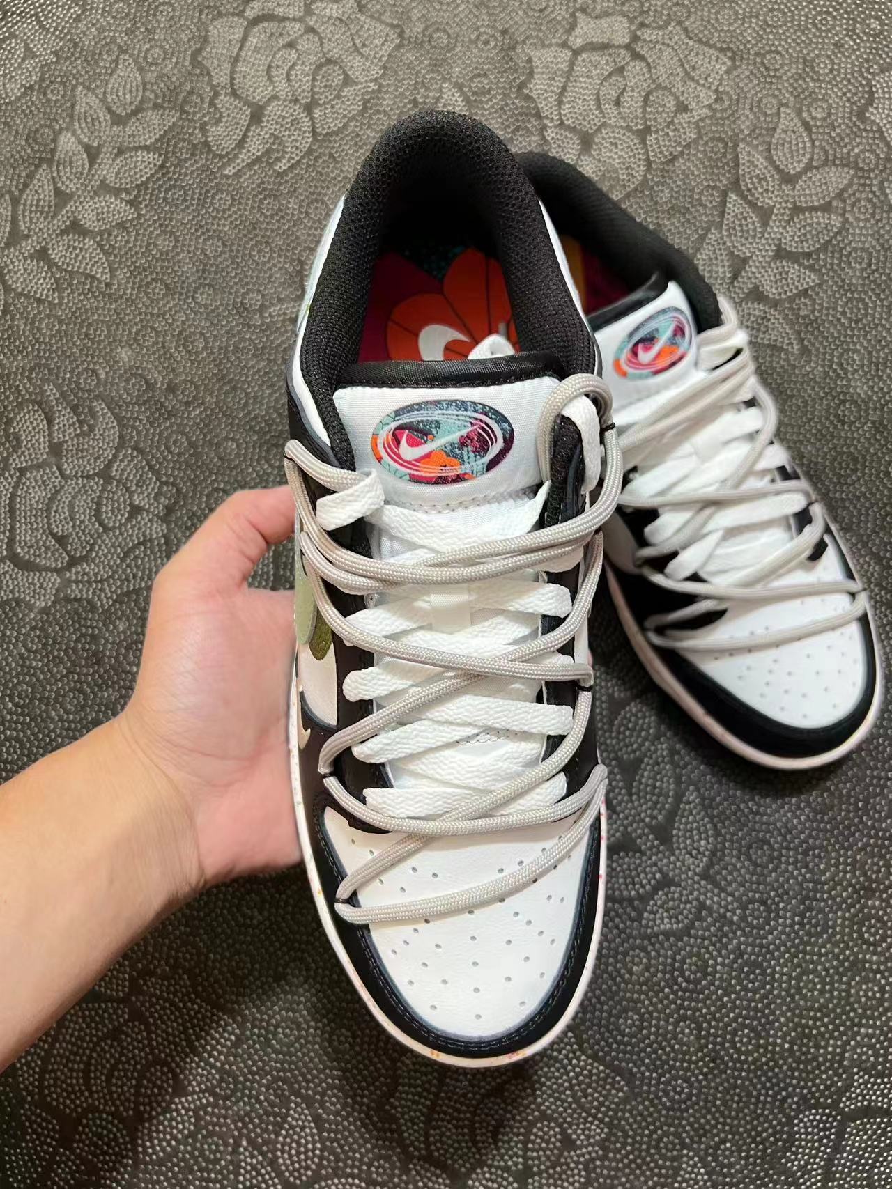 ? 正品定制 Dunk Low 解构 高街 活力三勾 黑白绿配色?