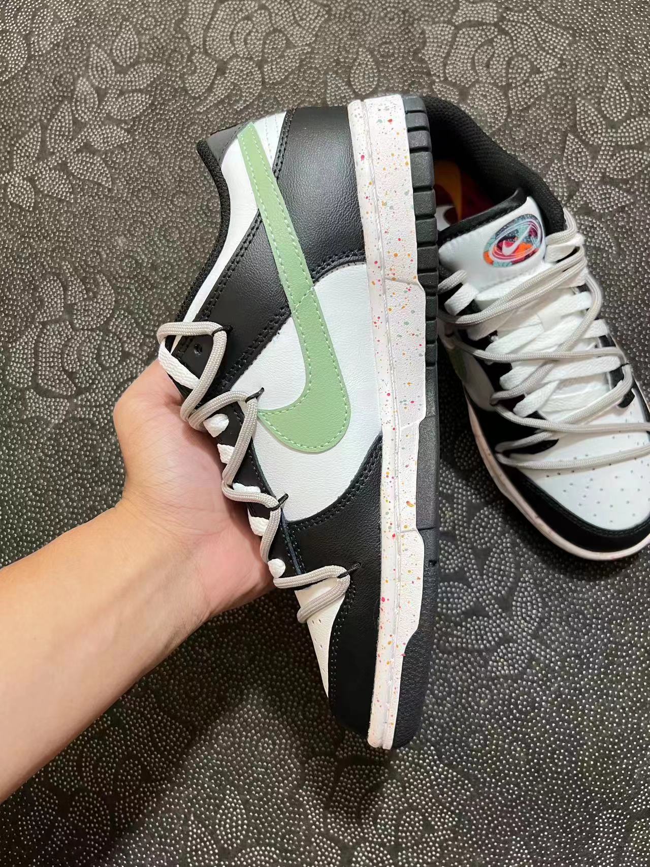 ? 正品定制 Dunk Low 解构 高街 活力三勾 黑白绿配色?