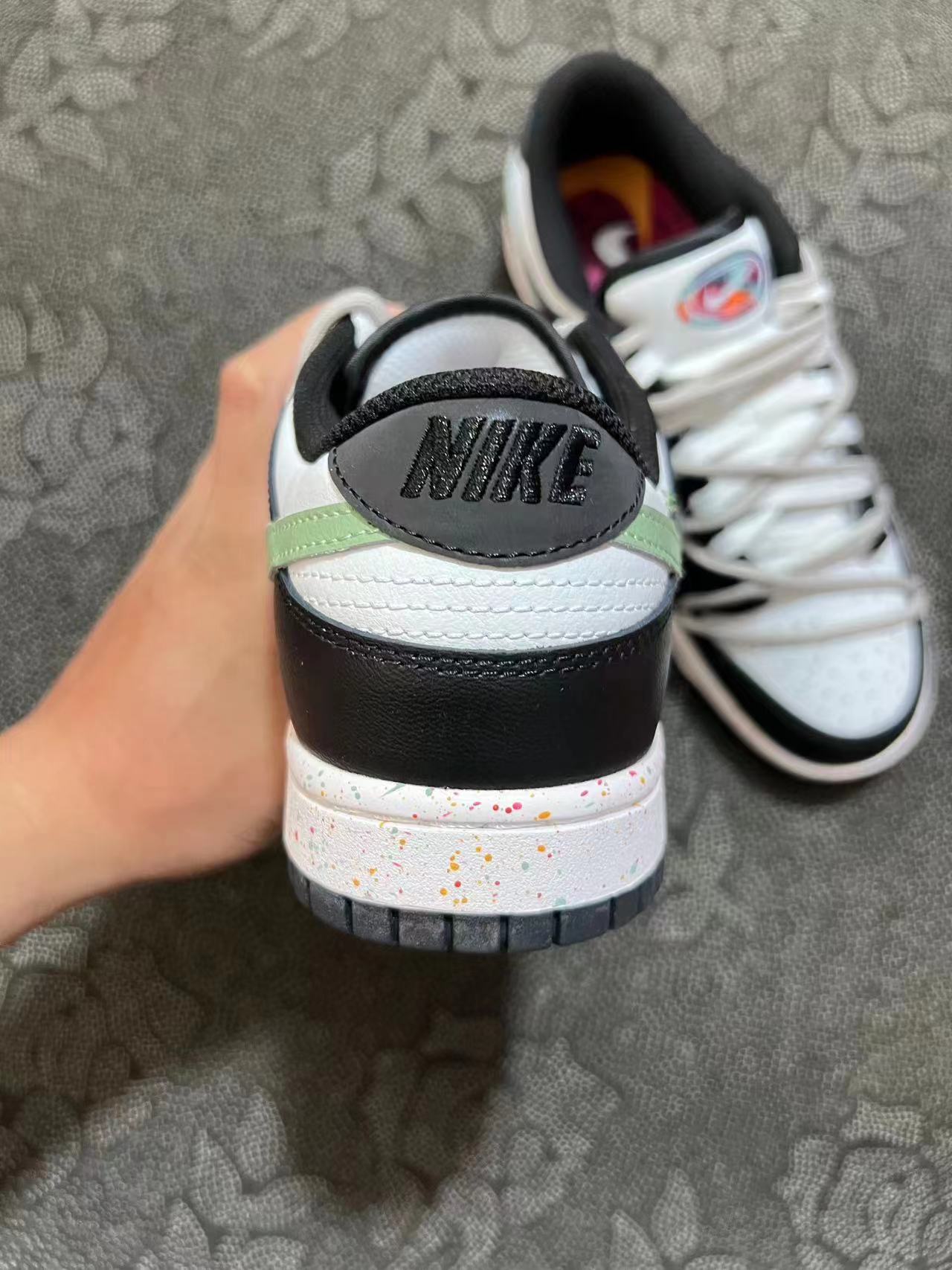 ? 正品定制 Dunk Low 解构 高街 活力三勾 黑白绿配色?