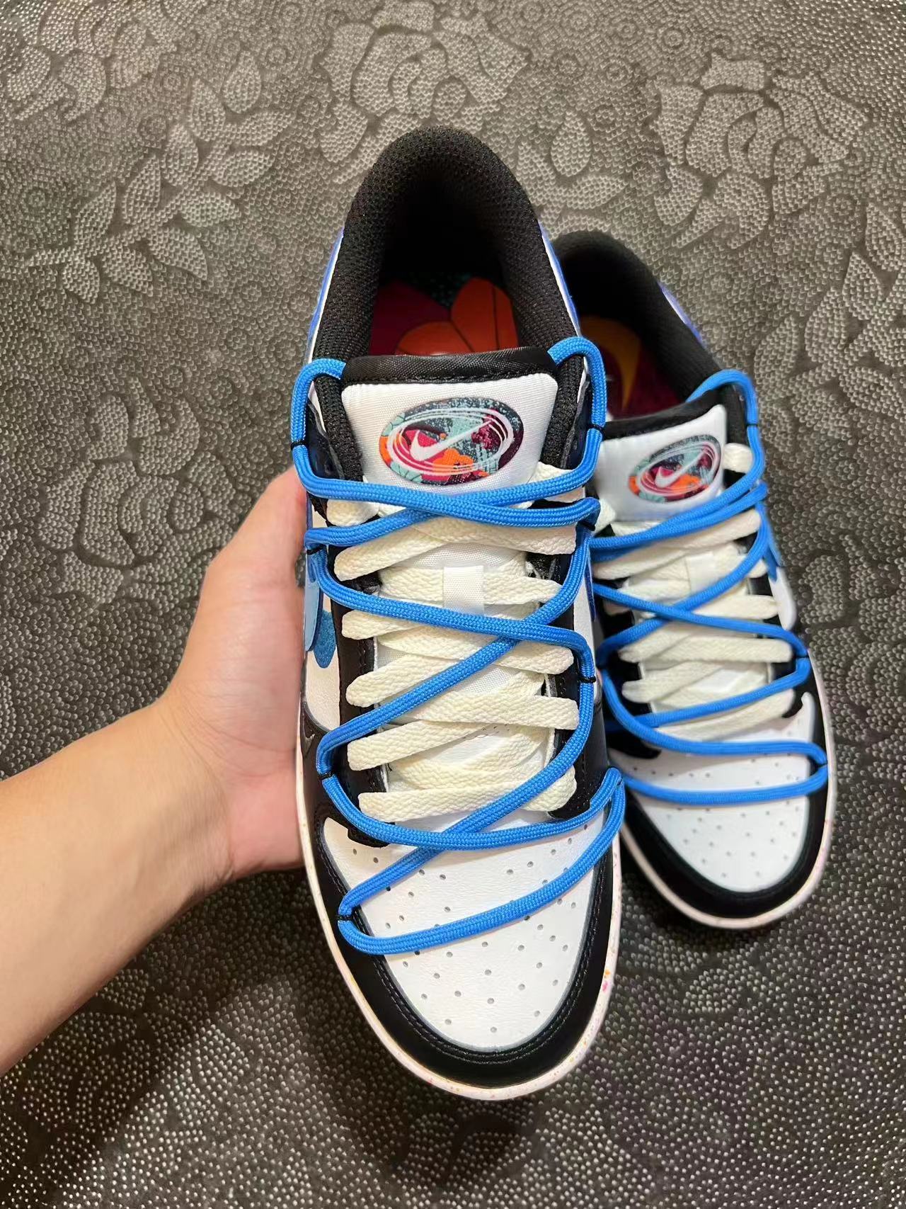 ? 正品定制 Dunk Low 解构 高街 波涛三勾 白蓝配色?