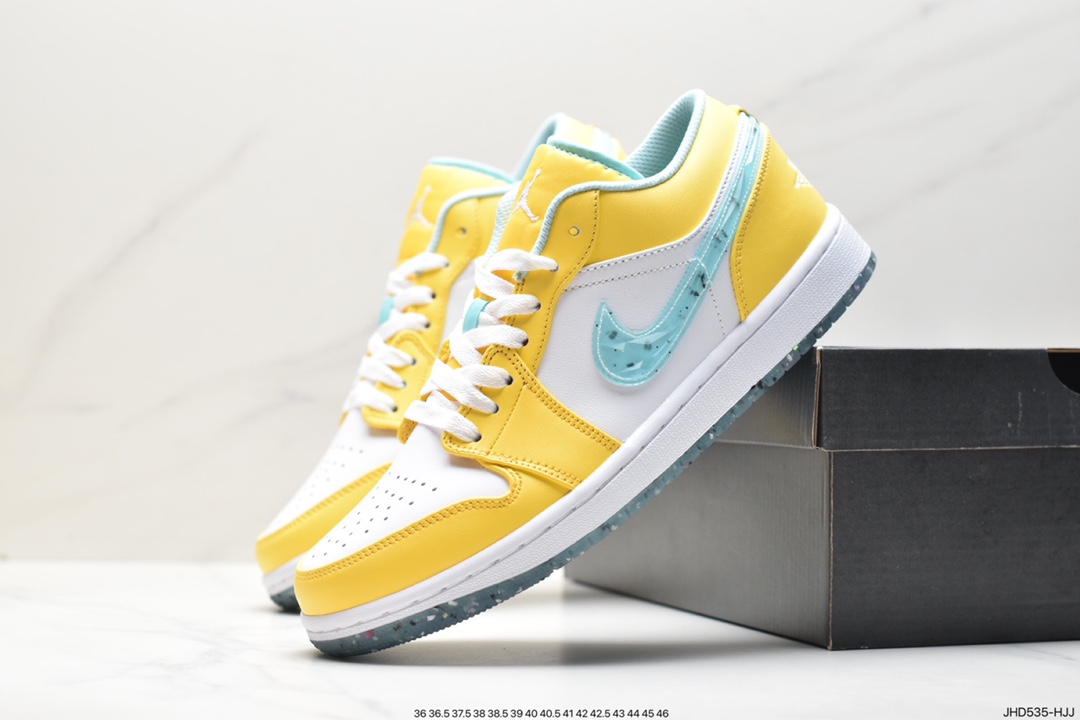 耐克Nike Air Jordan 1 Mid”Green Yellow“AJ1乔丹一代篮球鞋 DX4375-800