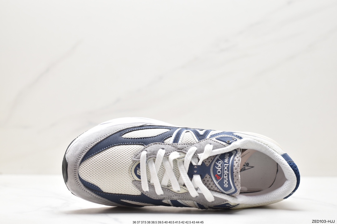 New Balance in USA M990V6 Sixth Generation Series American-made Classic Running Shoes ”Original Gray Navy Blue Oxidation” GC990TC6