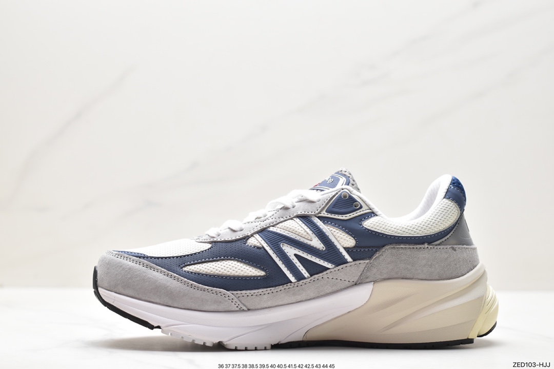 New Balance in USA M990V6 Sixth Generation Series American-made Classic Running Shoes ”Original Gray Navy Blue Oxidation” GC990TC6