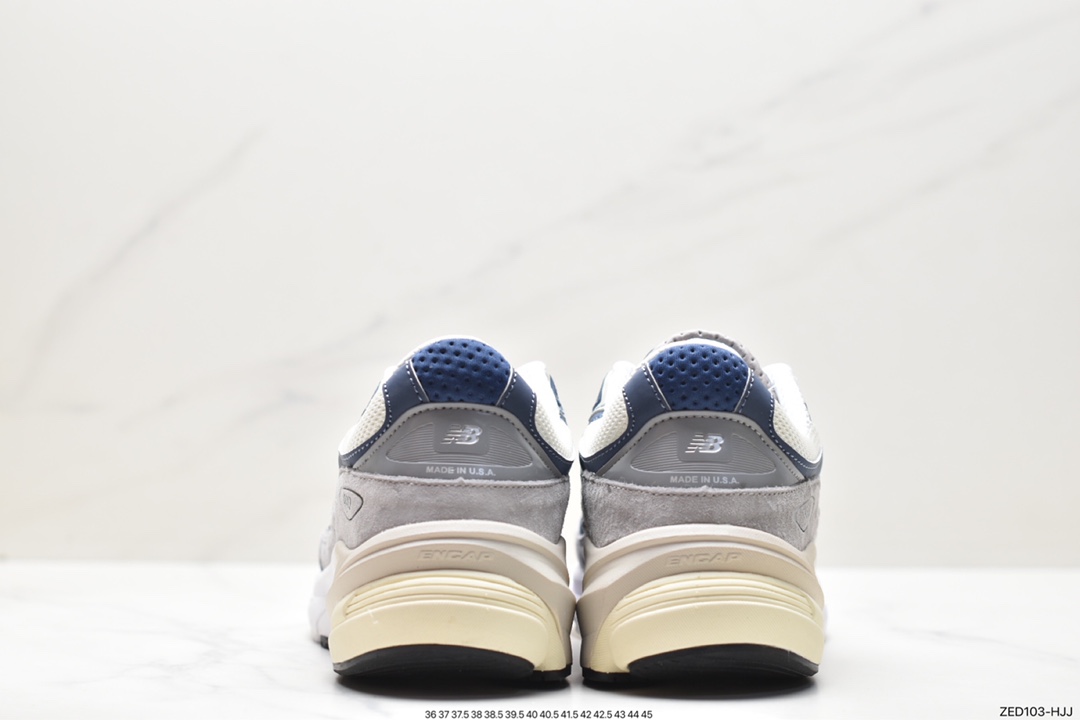 New Balance in USA M990V6 Sixth Generation Series American-made Classic Running Shoes ”Original Gray Navy Blue Oxidation” GC990TC6