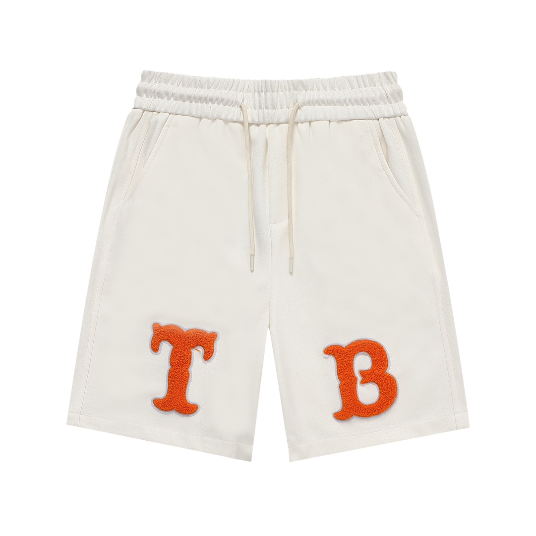 TB 24/SS pantalones cortos de punto casual para hombre con bolsillos decorativos, con cordón de contraste en los latera…