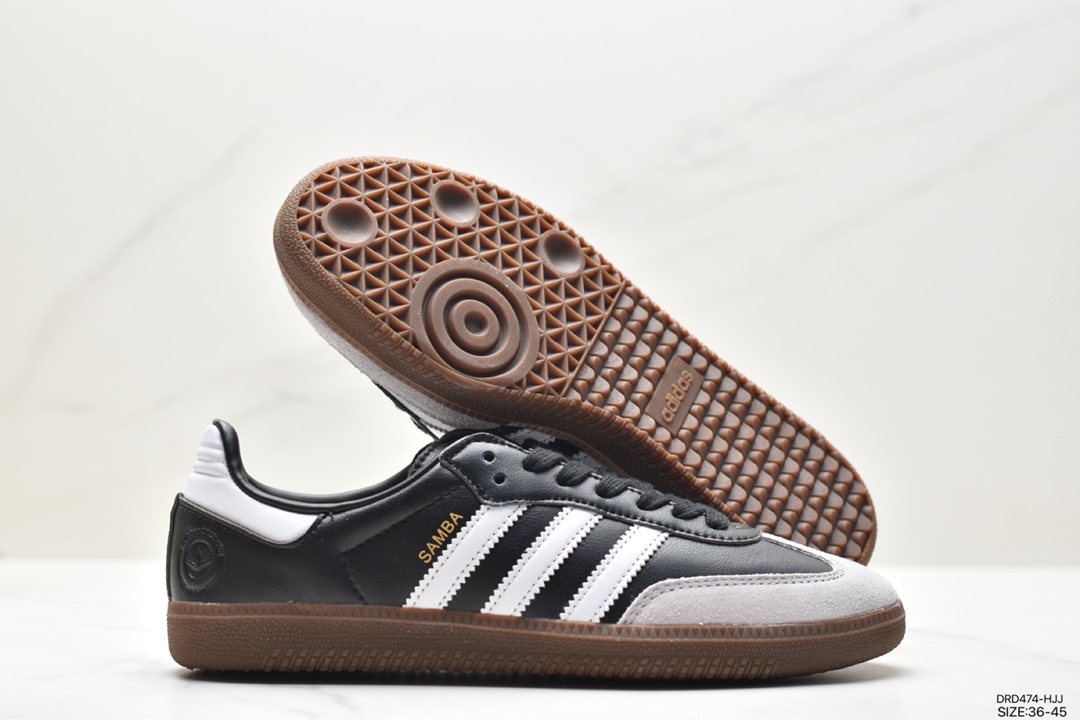 Adidas Originals Samba Vegan OG ”SPD” Samba Dance Shoes ”Silver Mist Princess Lace Caramel Sole” FX9042