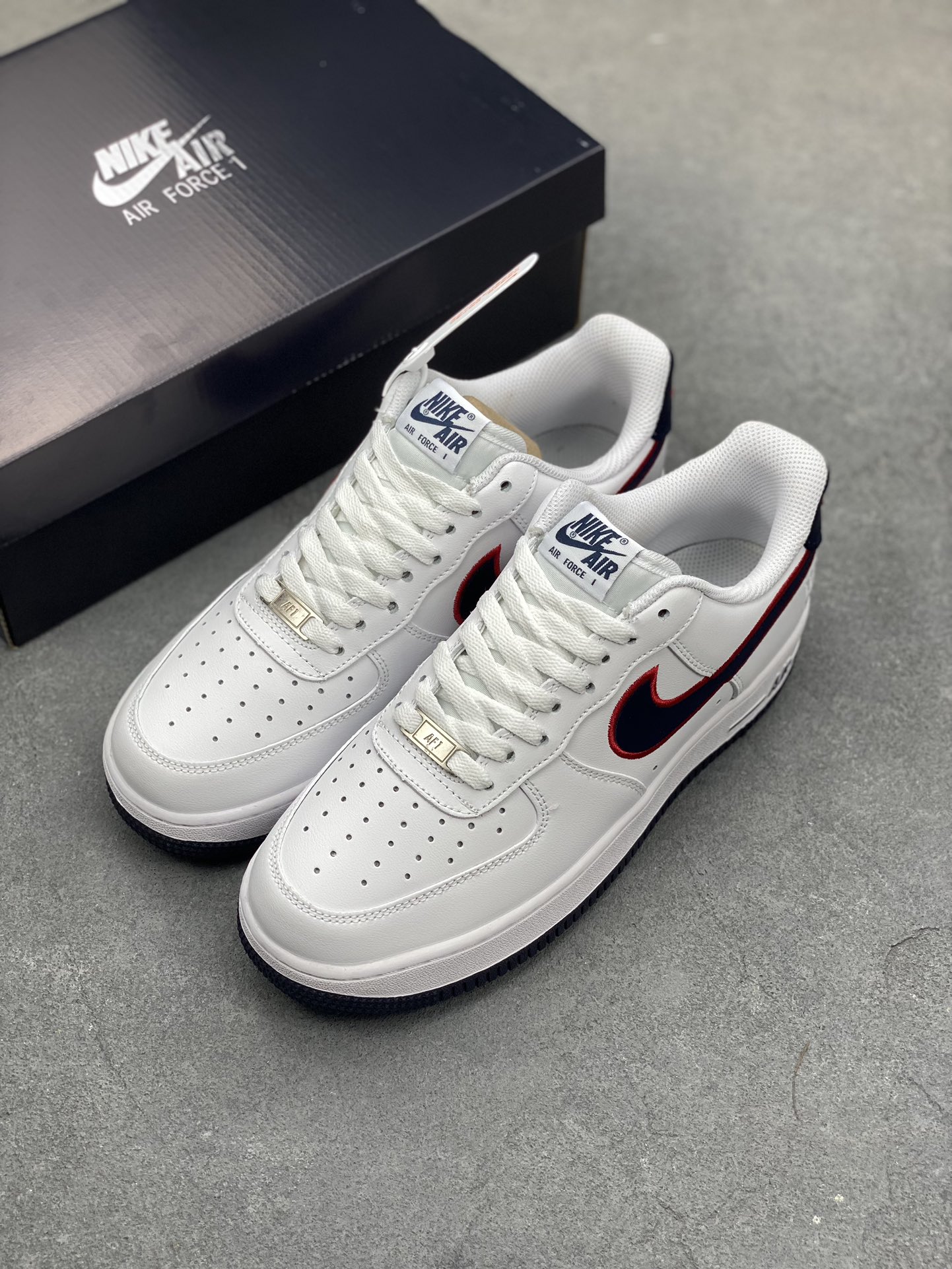 Nike Air Force 1 Low White/Navy Casual Sneakers FJ0710-100 9 i1689012007 6794 7