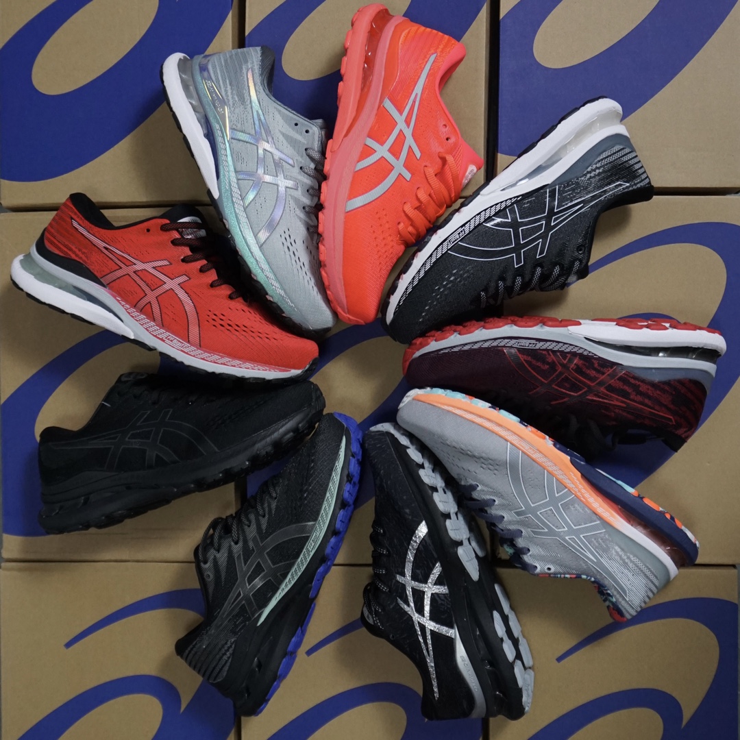 ASICS/亚瑟士 GEL-KAYANO 28代 原档案据数开发楦型纸版 原装印尼工代进口单丝纤维程工网布鞋面 轻舒量适透气材质 后环跟绕式可视GEL缓震胶效果 采用前掌FLYTEFOAM Propel缓中震底科技