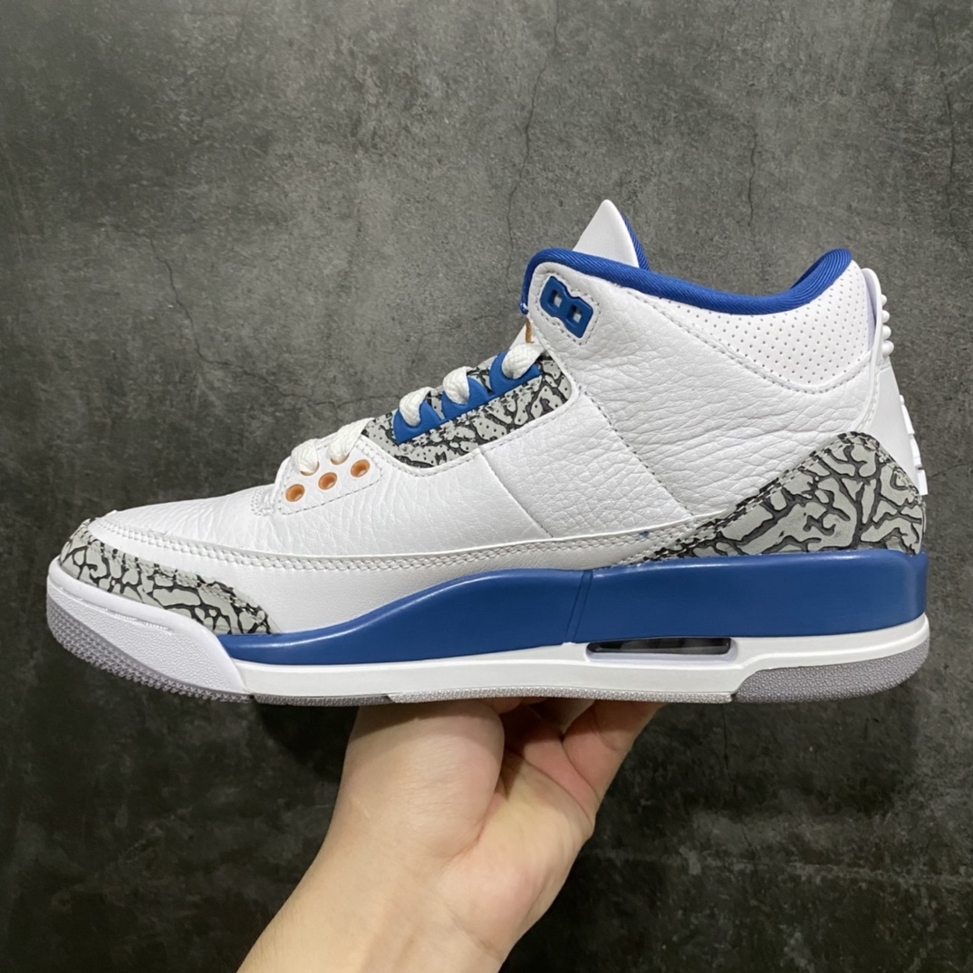 图片[2]-【新DT版本】Air Jordan 3 Retro \” White and True Blue \” 奇才 男子文化篮球鞋 CT8532-148市场第一梯队纯原 国内一线头部工厂出品原鞋原楦原纸板开发 一眼正品既视感细节均已解码 还原度高达98% 高端零售专供品质 外贸客户寄售国外可稳妥充Z  尺码：40 40.5 41 42 42.5 43 44 44.5 45 46 47.5-莆田鞋批发中心