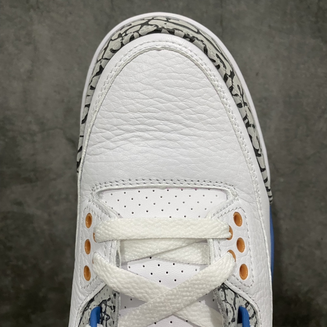 图片[5]-【新DT版本】Air Jordan 3 Retro \” White and True Blue \” 奇才 男子文化篮球鞋 CT8532-148市场第一梯队纯原 国内一线头部工厂出品原鞋原楦原纸板开发 一眼正品既视感细节均已解码 还原度高达98% 高端零售专供品质 外贸客户寄售国外可稳妥充Z  尺码：40 40.5 41 42 42.5 43 44 44.5 45 46 47.5-莆田鞋批发中心