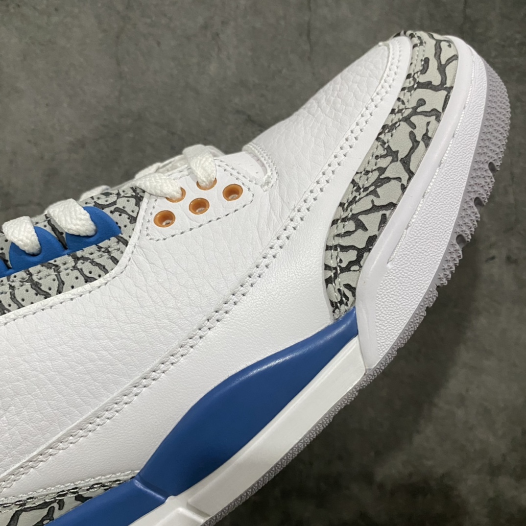 图片[6]-【新DT版本】Air Jordan 3 Retro \” White and True Blue \” 奇才 男子文化篮球鞋 CT8532-148市场第一梯队纯原 国内一线头部工厂出品原鞋原楦原纸板开发 一眼正品既视感细节均已解码 还原度高达98% 高端零售专供品质 外贸客户寄售国外可稳妥充Z  尺码：40 40.5 41 42 42.5 43 44 44.5 45 46 47.5-莆田鞋批发中心