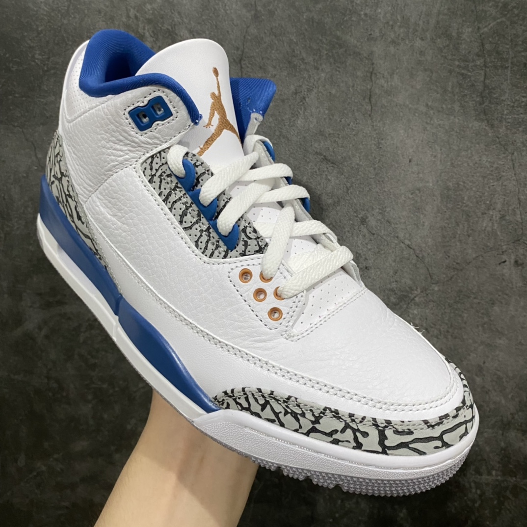 图片[3]-【新DT版本】Air Jordan 3 Retro \” White and True Blue \” 奇才 男子文化篮球鞋 CT8532-148市场第一梯队纯原 国内一线头部工厂出品原鞋原楦原纸板开发 一眼正品既视感细节均已解码 还原度高达98% 高端零售专供品质 外贸客户寄售国外可稳妥充Z  尺码：40 40.5 41 42 42.5 43 44 44.5 45 46 47.5-莆田鞋批发中心