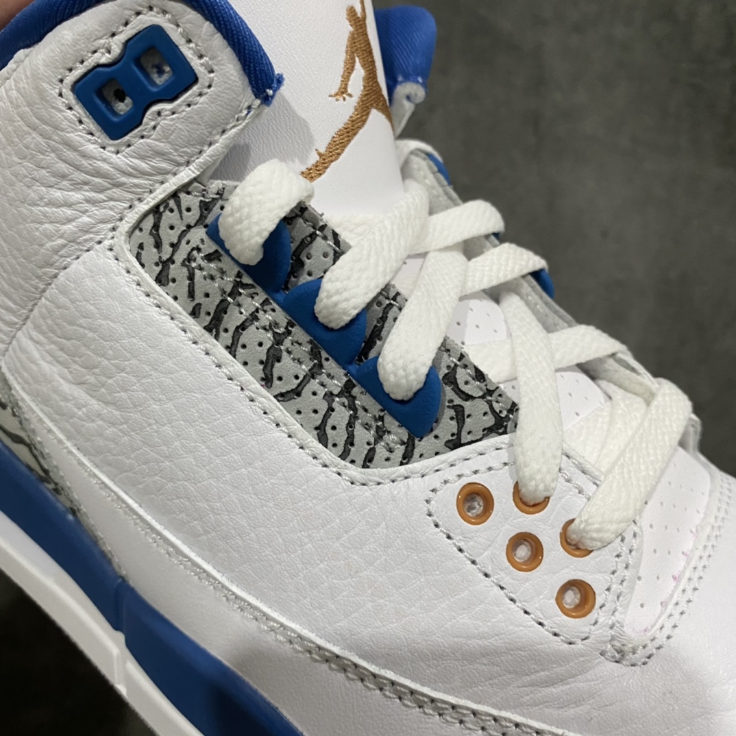 图片[3]-【新DT版本】Air Jordan 3 Retro \” White and True Blue \” 奇才 男子文化篮球鞋 CT8532-148 市场第一梯队纯原 国内一线头部工厂出品 原鞋原楦原纸板开发 一眼正品既视感 细节均已解码 还原度高达98% 高端零售专供品质 外贸客户寄售国外可稳妥充Z 尺码：40 40.5 41 42 42.5 43 44 44.5 45 46 47.5-选品中心