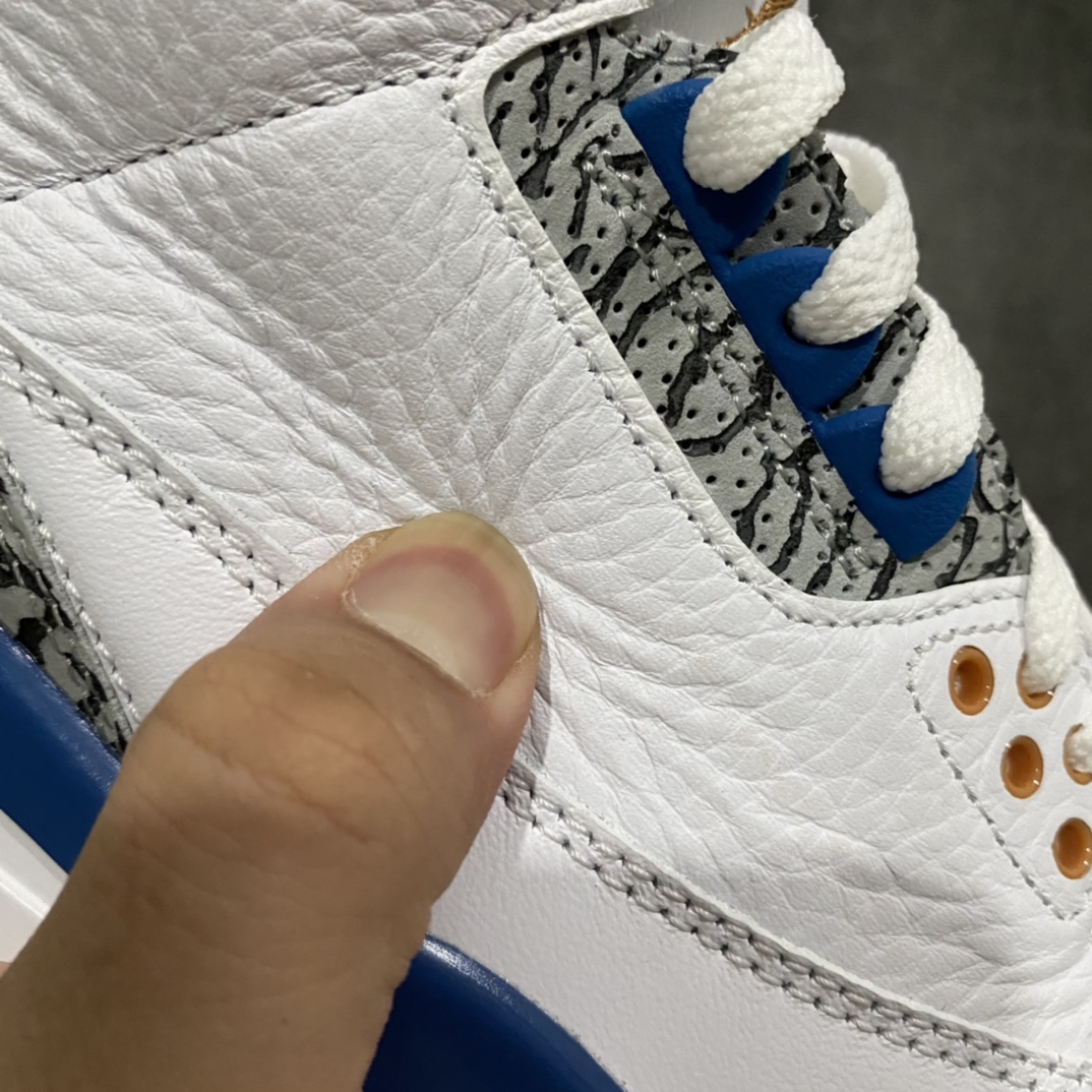 图片[9]-【新DT版本】Air Jordan 3 Retro \” White and True Blue \” 奇才 男子文化篮球鞋 CT8532-148 市场第一梯队纯原 国内一线头部工厂出品 原鞋原楦原纸板开发 一眼正品既视感 细节均已解码 还原度高达98% 高端零售专供品质 外贸客户寄售国外可稳妥充Z 尺码：40 40.5 41 42 42.5 43 44 44.5 45 46 47.5-选品中心