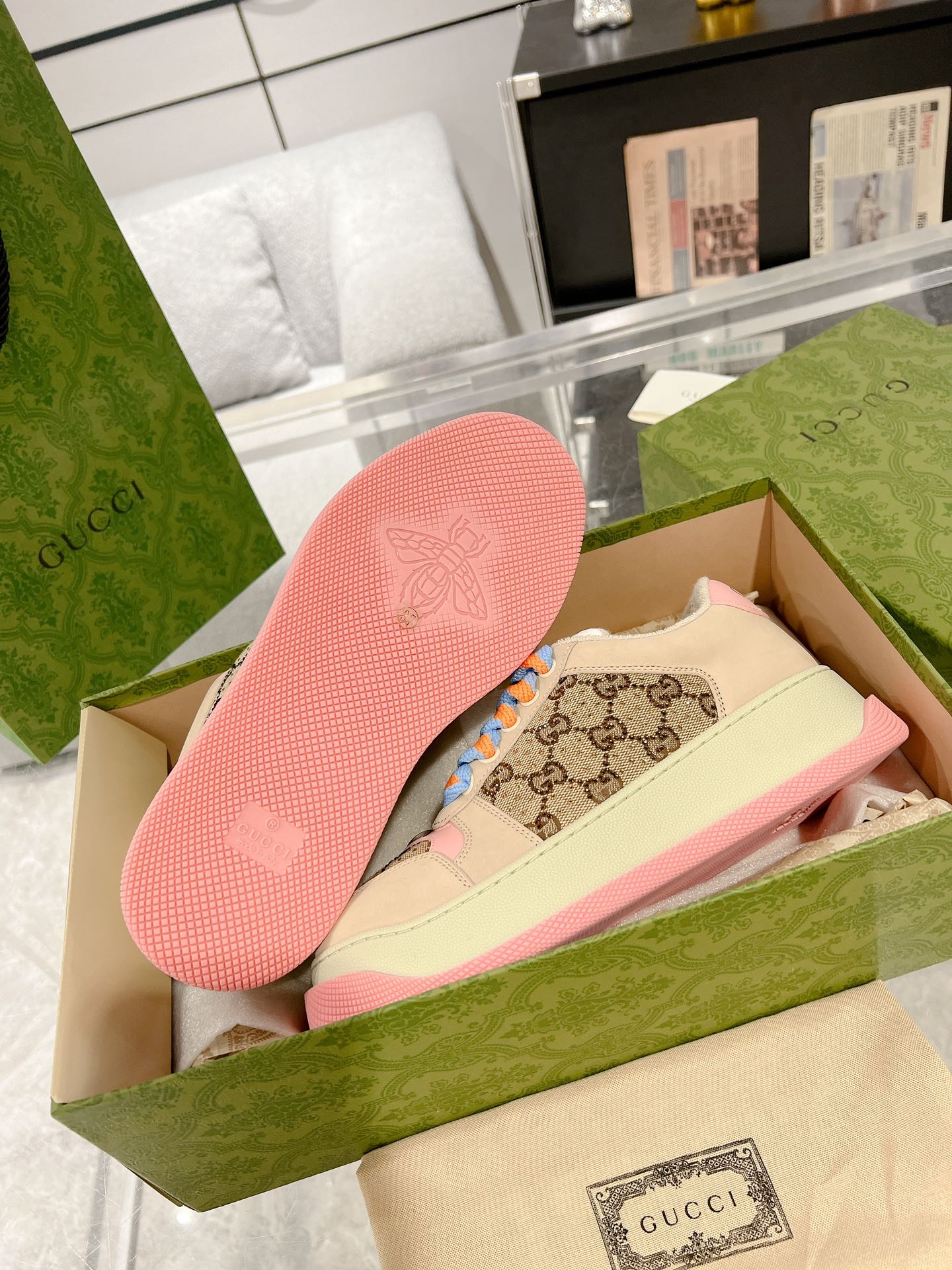 Gucci Screenerシリーズ 厚底カジュアルシューズ カップル用