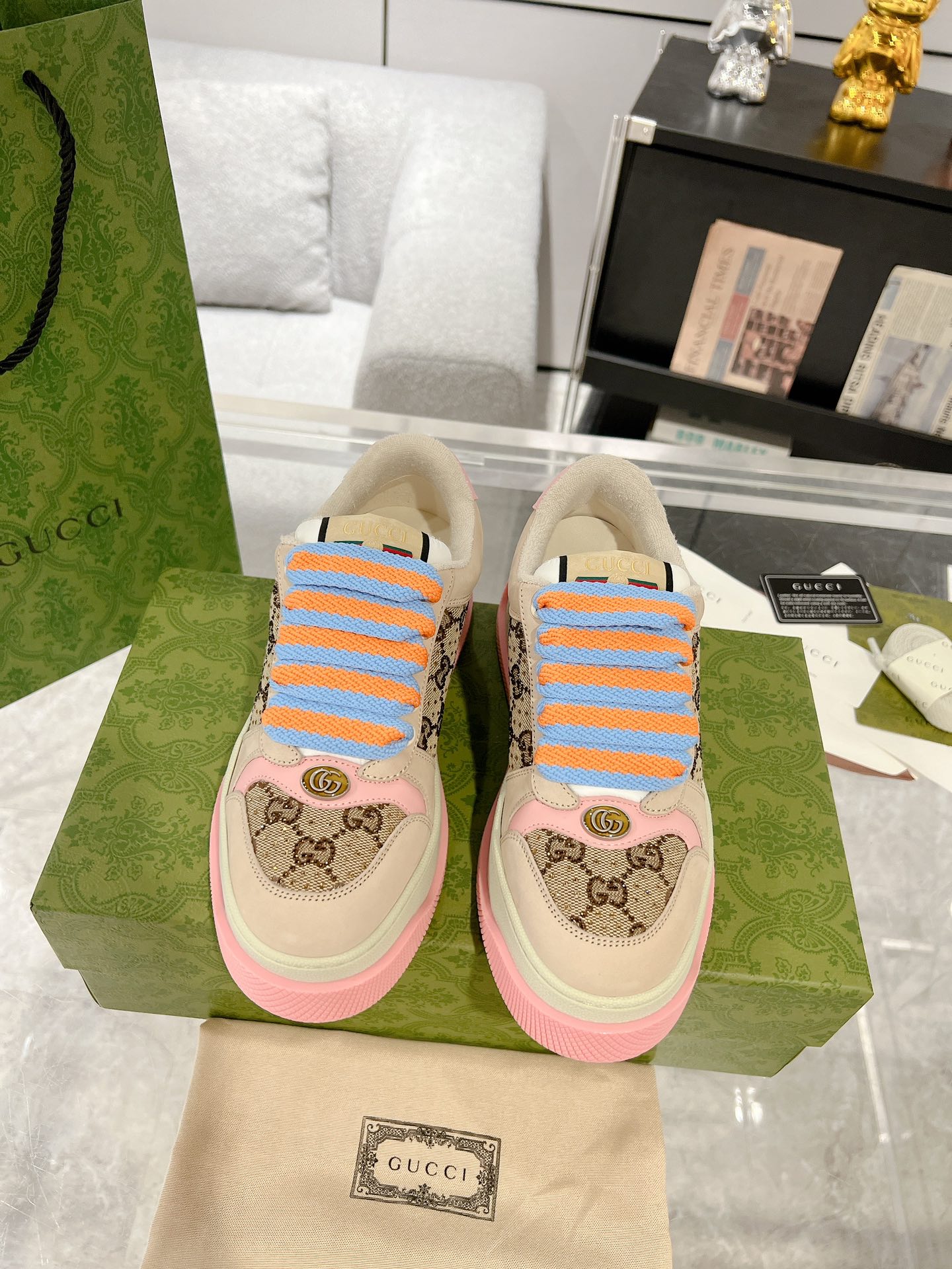 Gucci Screenerシリーズ 厚底カジュアルシューズ カップル用