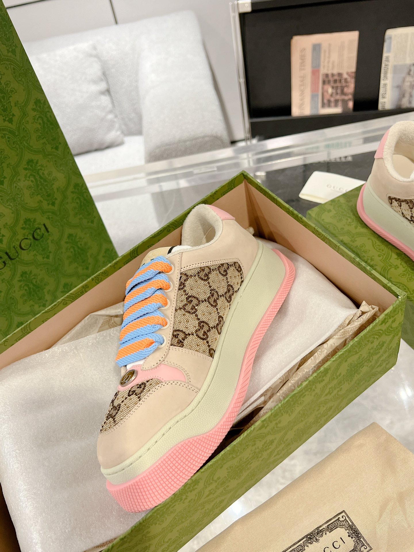 Gucci Screenerシリーズ 厚底カジュアルシューズ カップル用