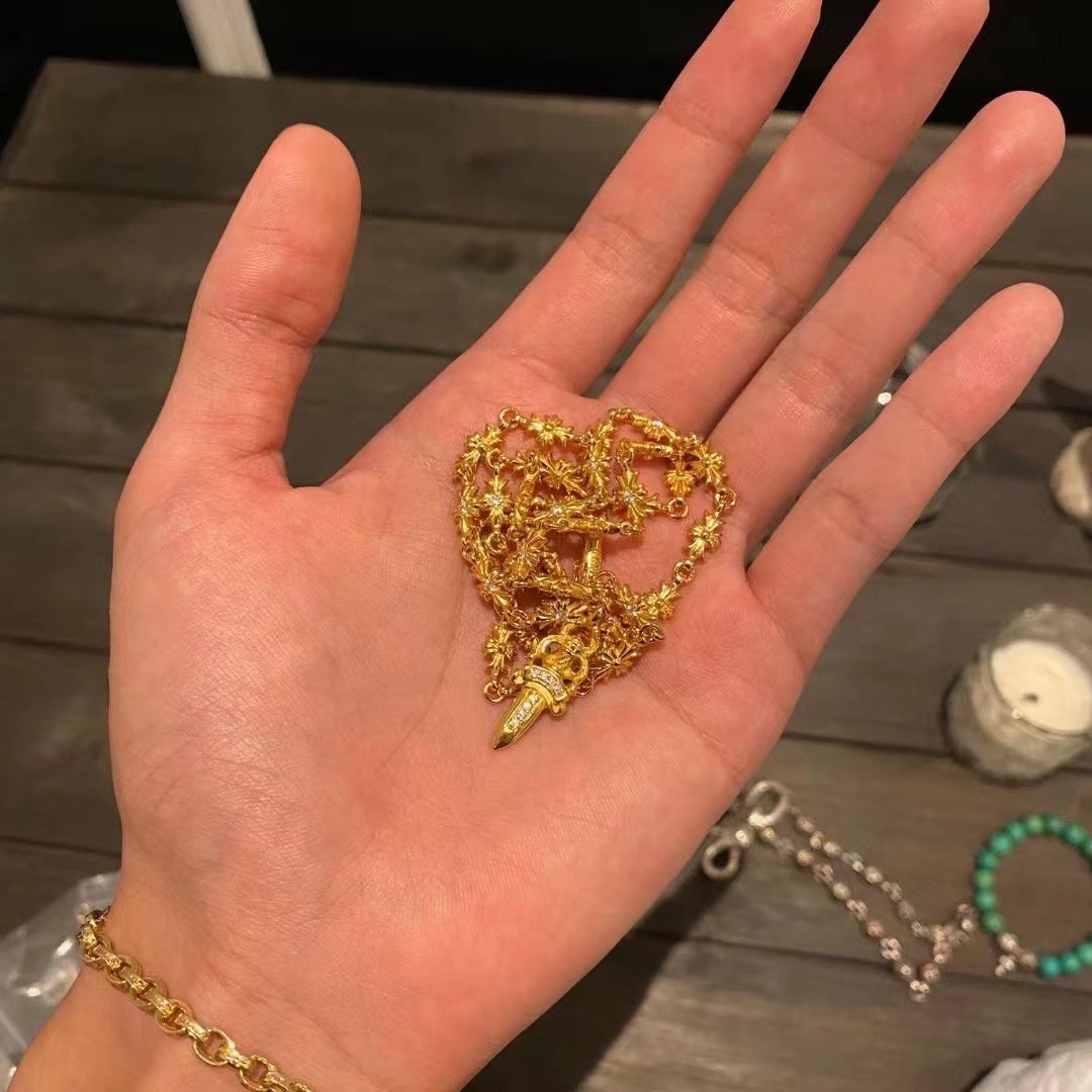 Custom Gold-Plated Diamond Setting, Necklace Pendant