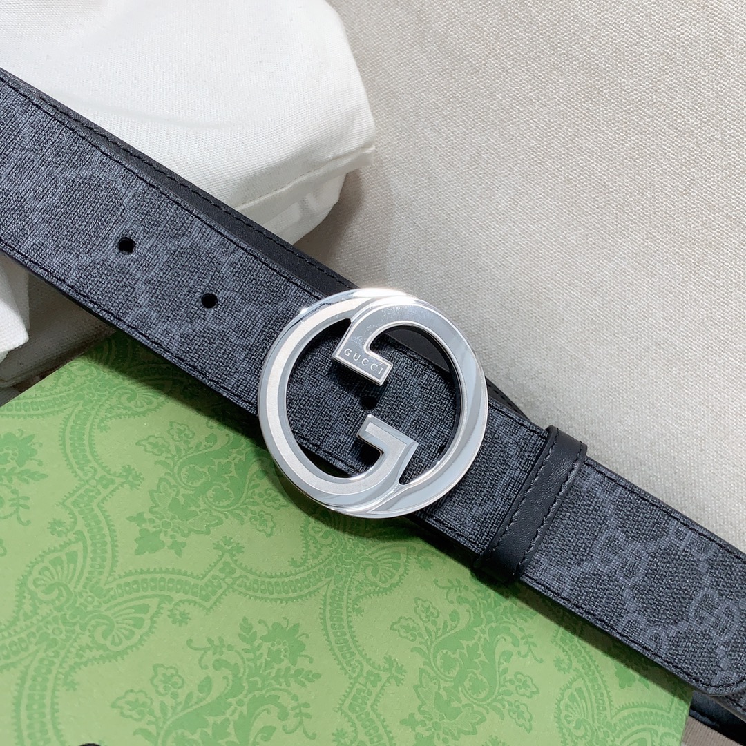 Gucci[正]专柜新款双G扣头层牛皮精品钢扣上身效果非常好.质量杠杠滴！