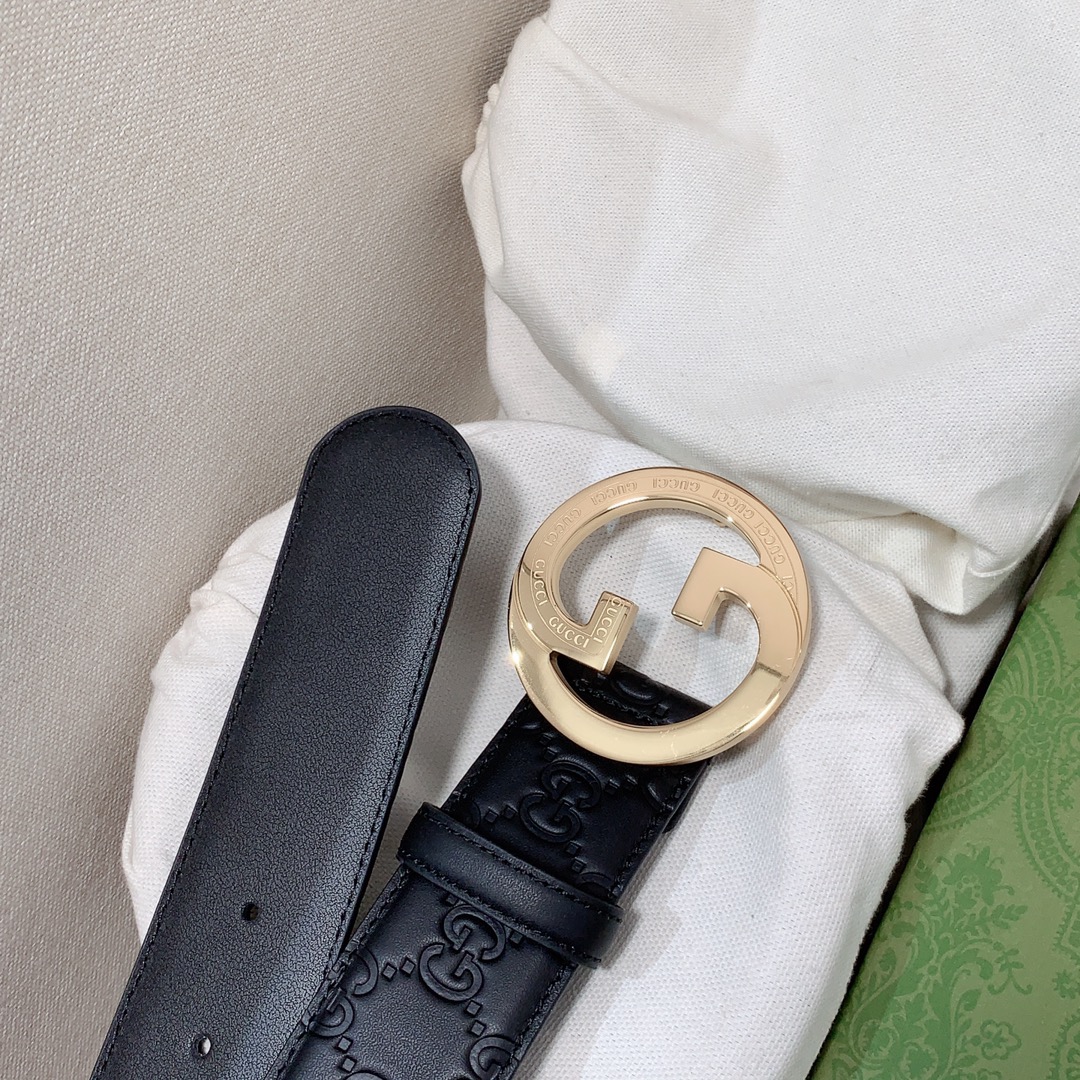 Gucci[正]专柜新款双G扣头层牛皮精品钢扣上身效果非常好.质量杠杠滴！