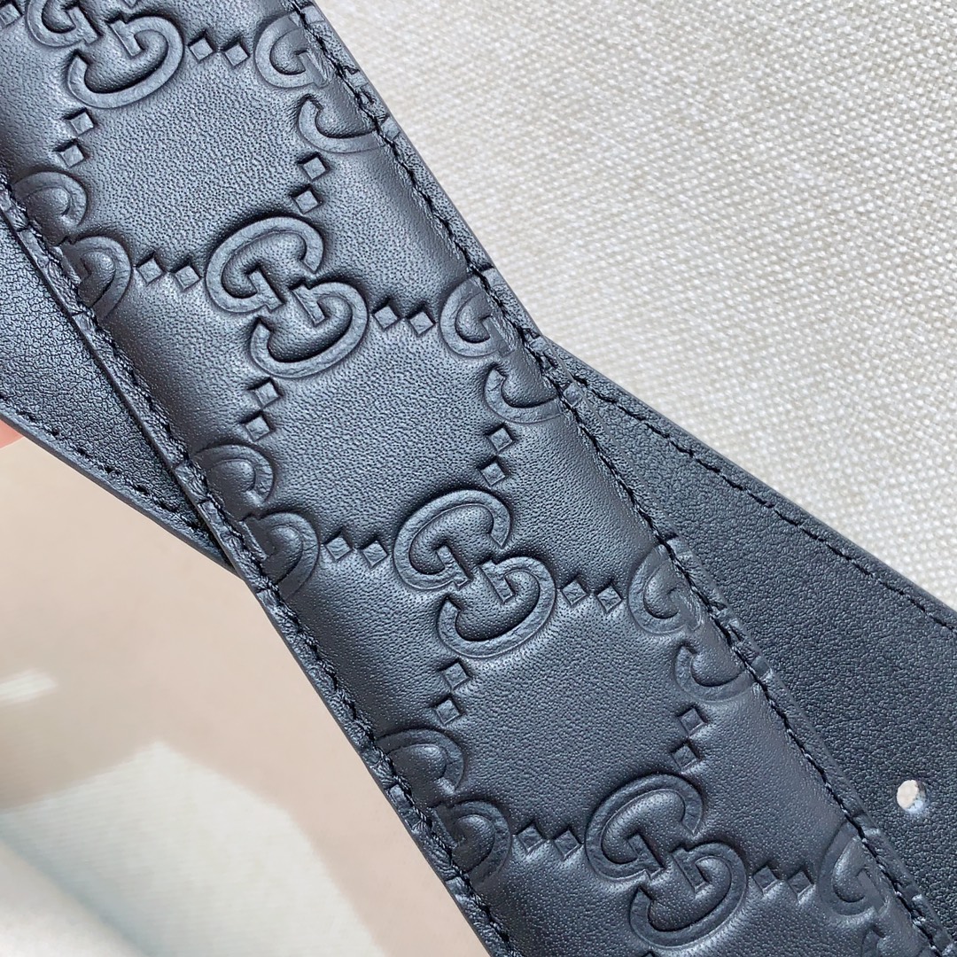 Gucci[正]专柜新款双G扣头层牛皮精品钢扣上身效果非常好.质量杠杠滴！