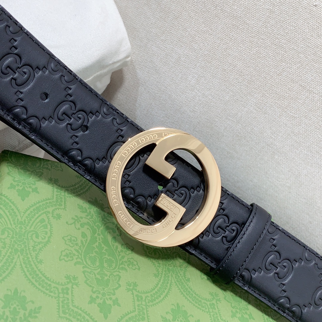 Gucci[正]专柜新款双G扣头层牛皮精品钢扣上身效果非常好.质量杠杠滴！