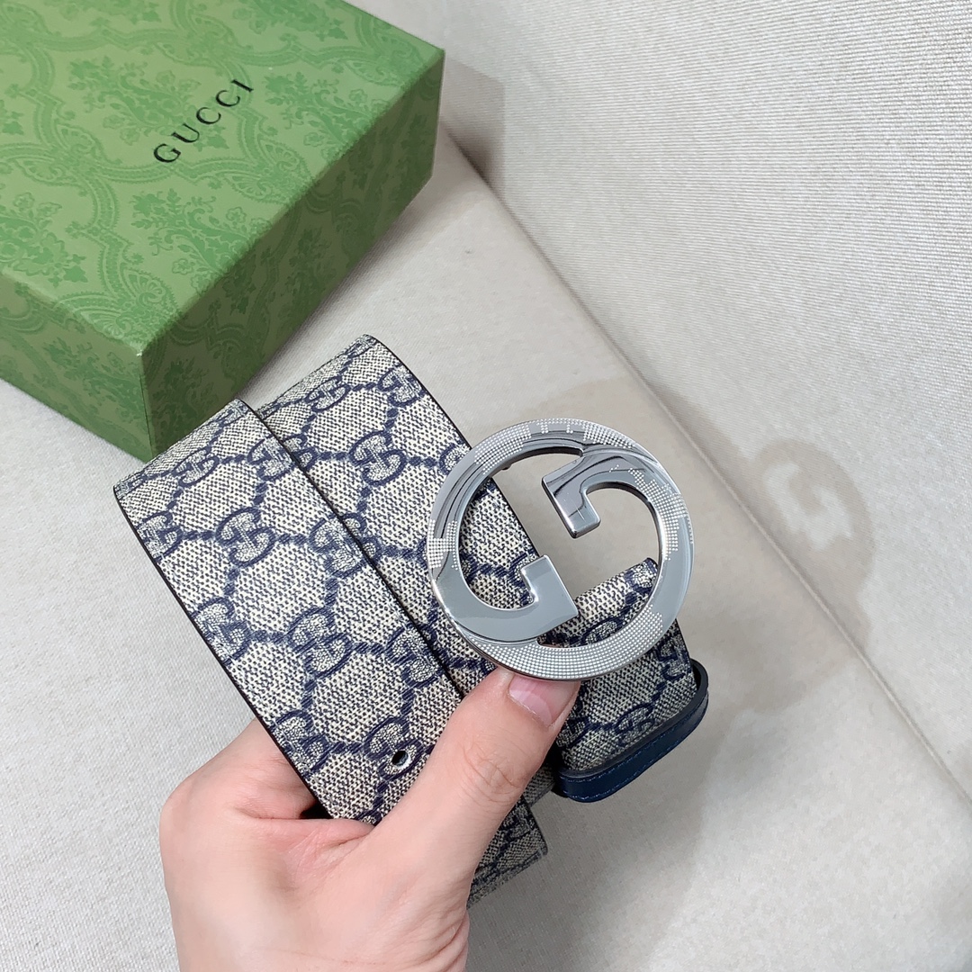 Gucci[正]专柜新款双G扣头层牛皮精品钢扣上身效果非常好.质量杠杠滴！