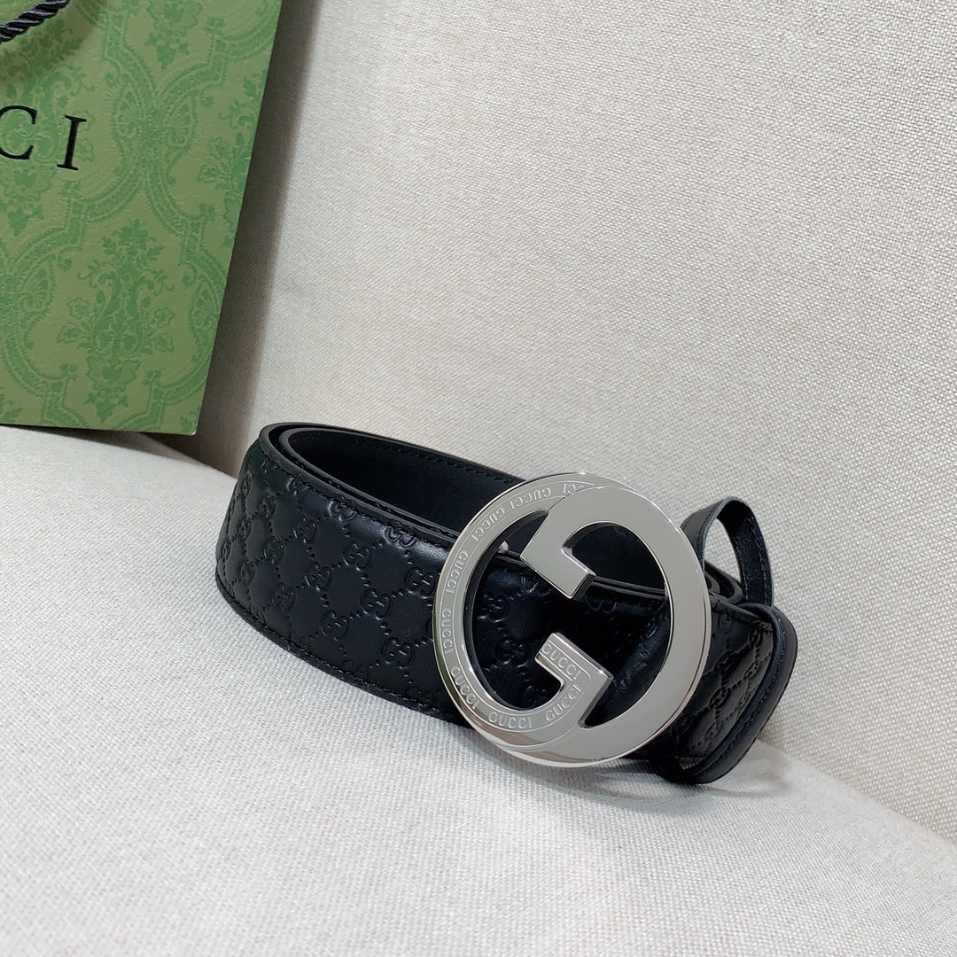 Gucci[正]专柜新款双G扣头层牛皮精品钢扣上身效果非常好.质量杠杠滴！