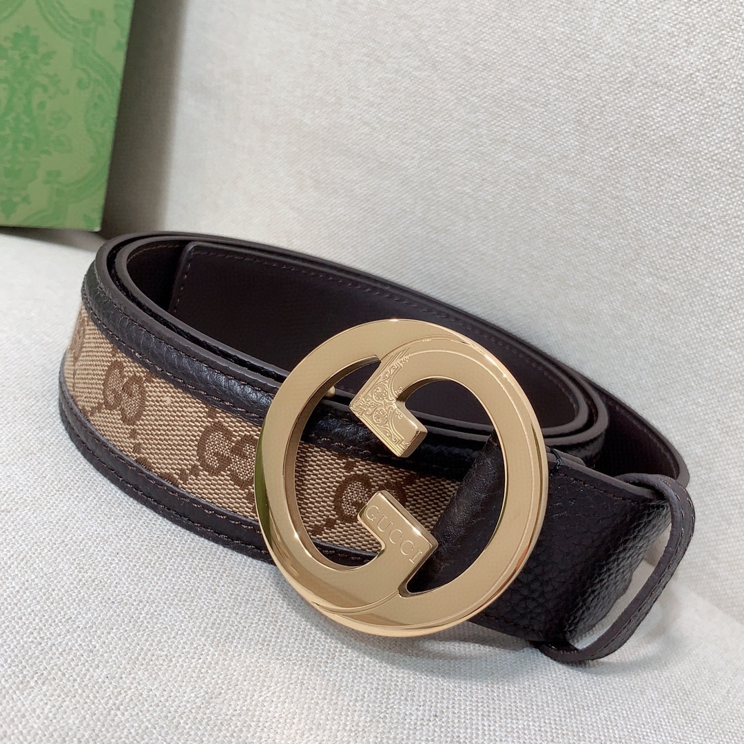Gucci[正]专柜新款双G扣头层牛皮精品钢扣上身效果非常好.质量杠杠滴！