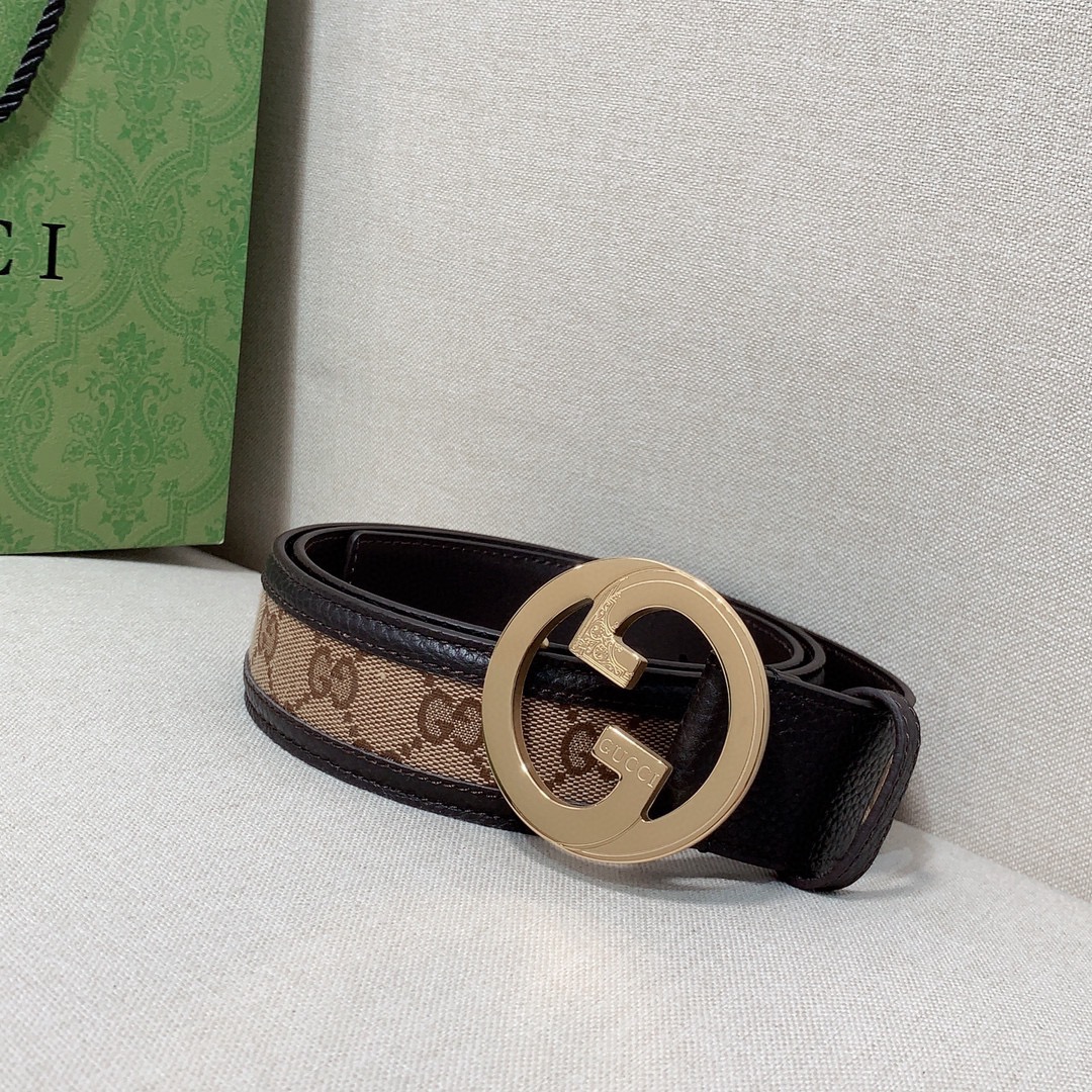 Gucci[正]专柜新款双G扣头层牛皮精品钢扣上身效果非常好.质量杠杠滴！