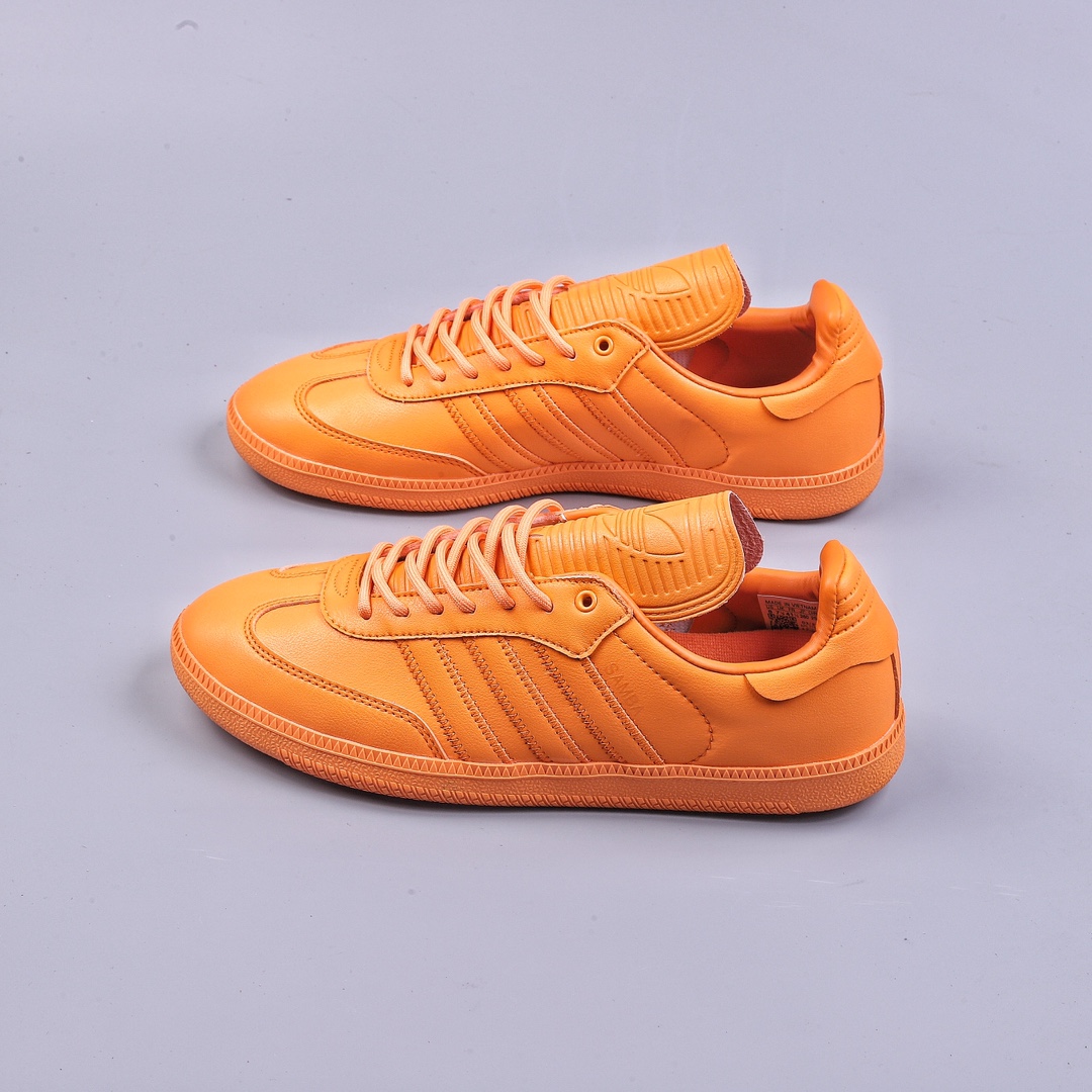 R Pharrell Williams x Adidas Originals Samba ”Humanrace” Samba Sneakers ”Joint Orange Long Tongue” IE7293