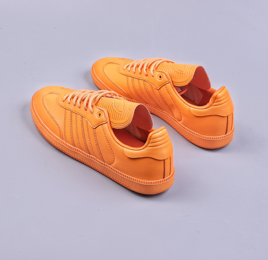 R Pharrell Williams x Adidas Originals Samba ”Humanrace” Samba Sneakers ”Joint Orange Long Tongue” IE7293