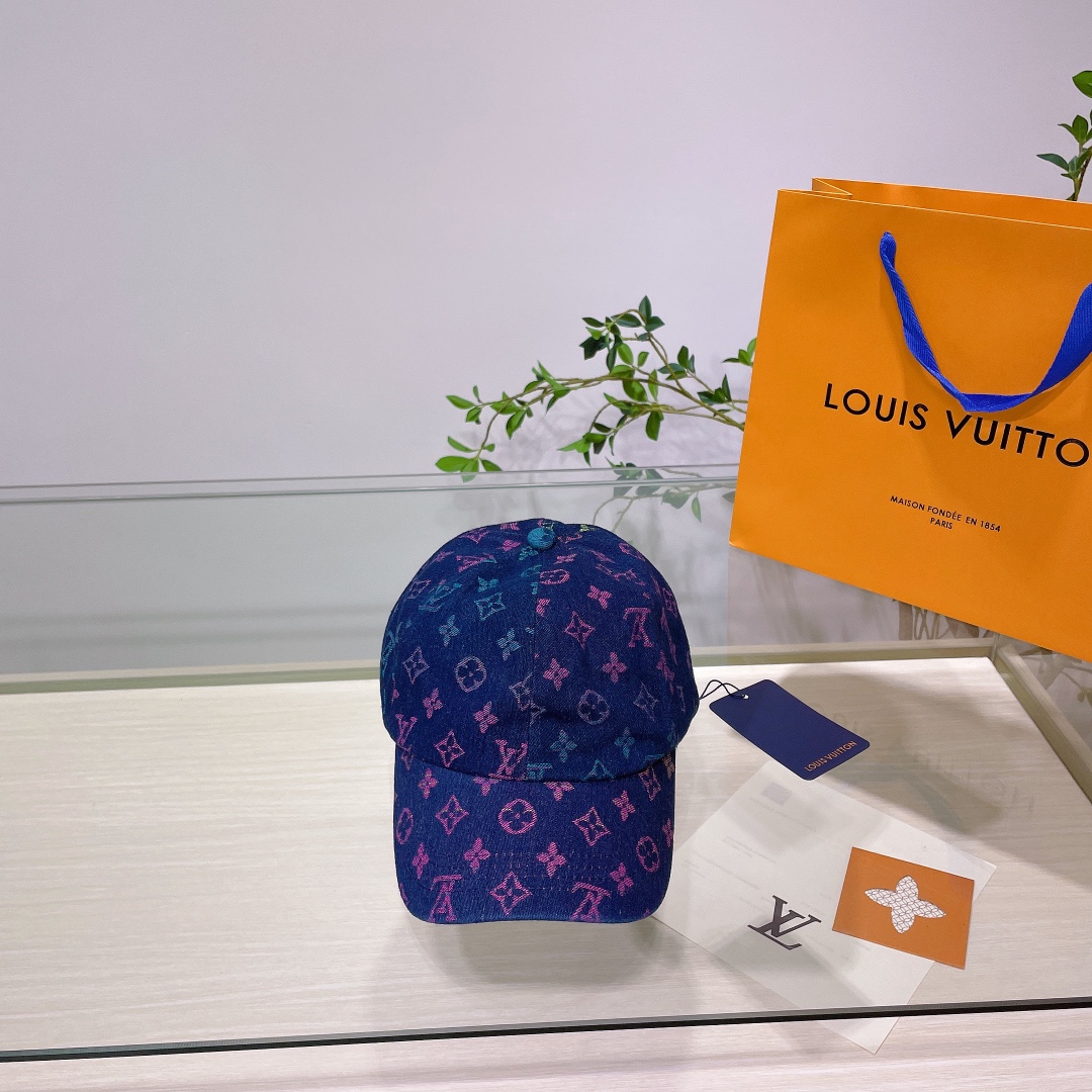 [LV Hats]lv Louis Vuitton new water-washing cowboy baseball cap Hot technology