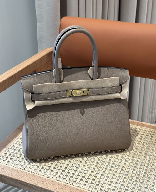 Birkin 30cm Gris Tourterelle Togo Leather Gold Hardware Handmade Bag 1 Birkin 30cm Gris Tourterelle Togo Leather Gold Hardware Handmade Bag