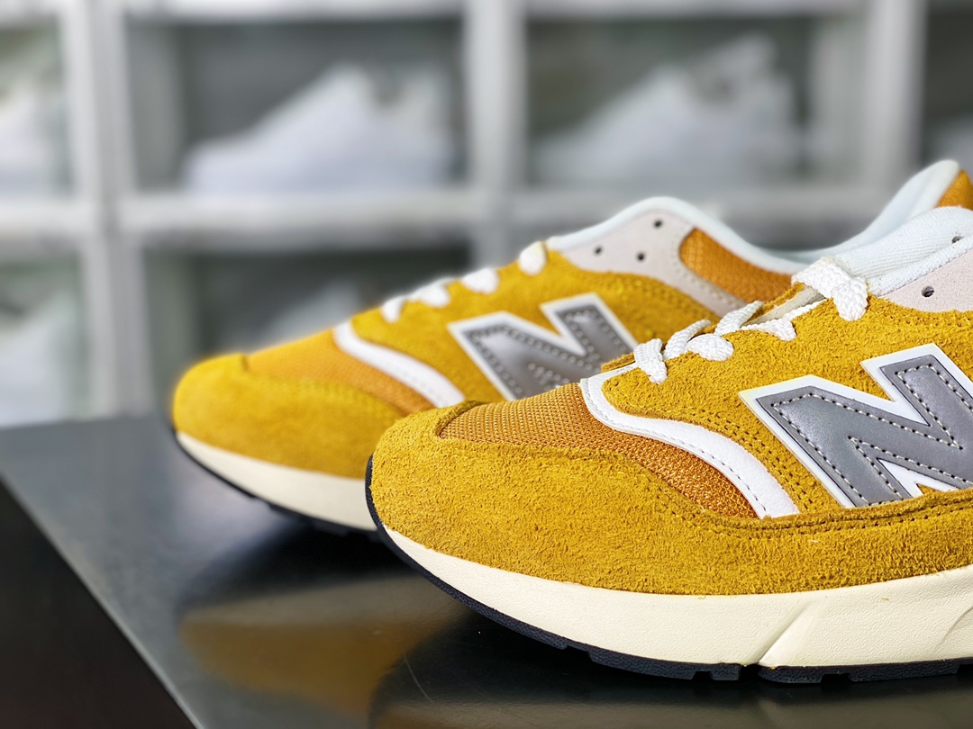 New Balance 997R ”Navy” improved series low-top jogging shoes ”bright yellow and white” U997RCB