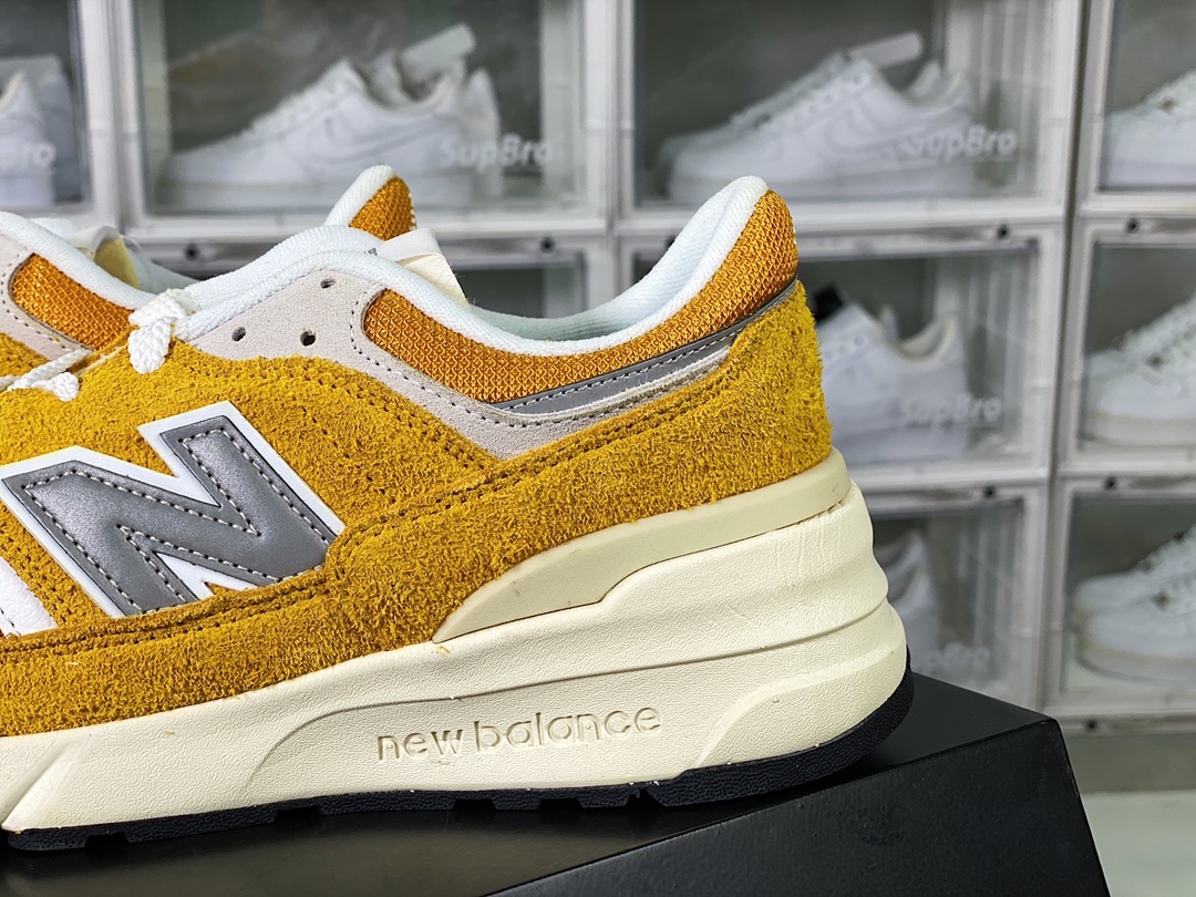 New Balance 997R ”Navy” improved series low-top jogging shoes ”bright yellow and white” U997RCB