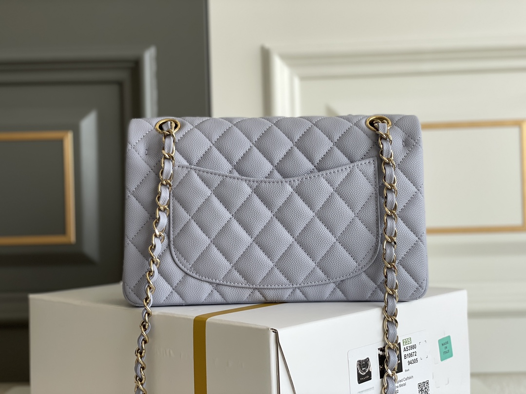 🌼白金版▪️正品级 包装如图𝐂𝐡𝐚𝐧𝐞𝐥 𝐂𝐅小号 浅紫色全名Classic Fla0 尺寸：Small