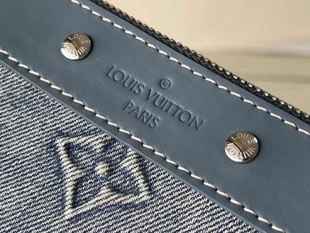 This Pochette To-Go pouch is crafted from Monogram Washed Denim canvas - Bag 6