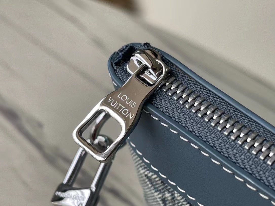 This Pochette To-Go pouch is crafted from Monogram Washed Denim canvas - Bag 7