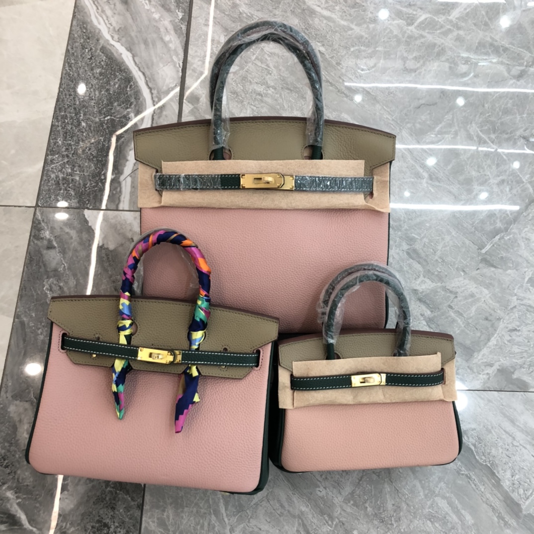 هيرميس Hermes Birkin حقيبة حقيبة يد النسخ المتماثلة شراء خاصة
 بلاتينيوم ليتشي نمط جلد البقر