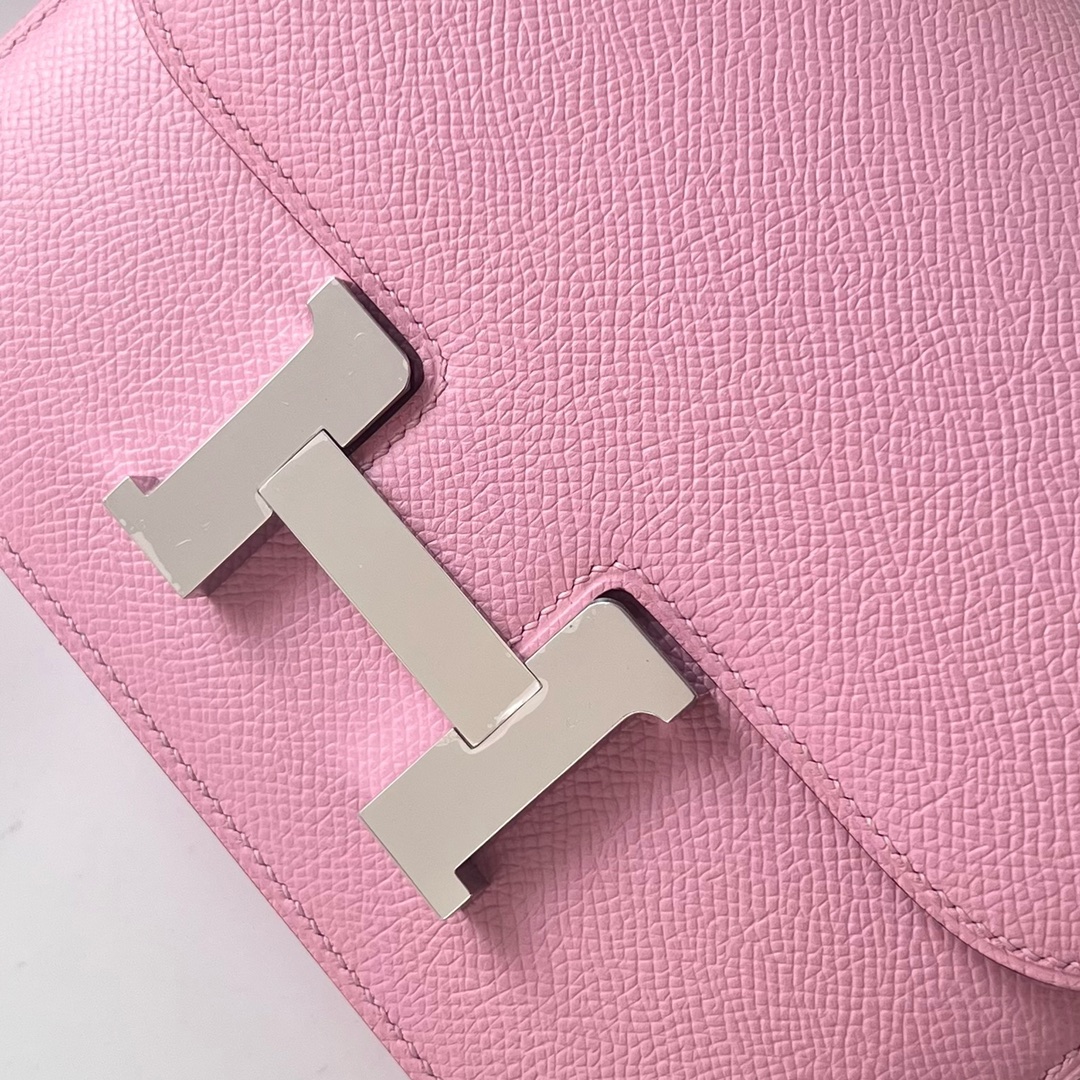 Hermès 25 small quantity in stock! Constance19cm Epsom original palm print leather mallow purple top hand sewing ready stock Stock