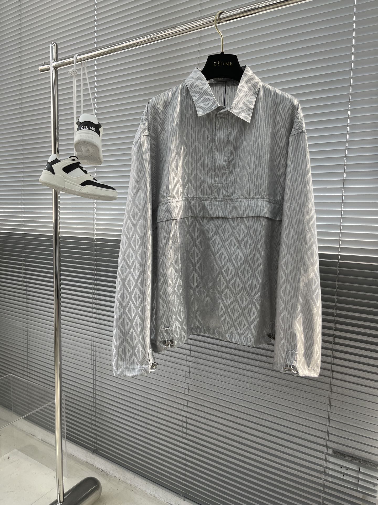 Dior Clothing Shirts & Blouses Online Sale
 Grey Unisex Cotton Diamond Casual