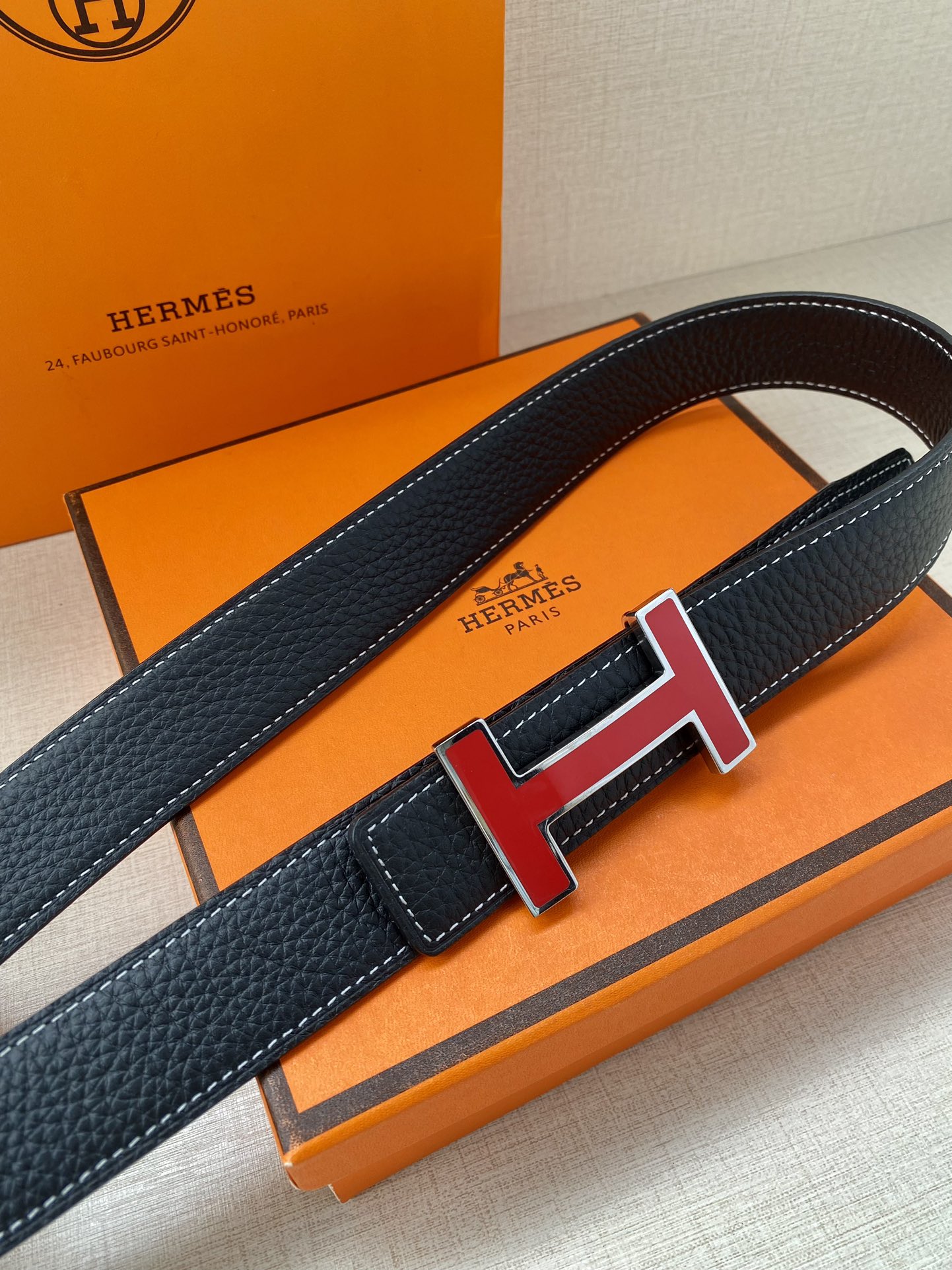 Hermès爱马仕皮带原单品质双面荔