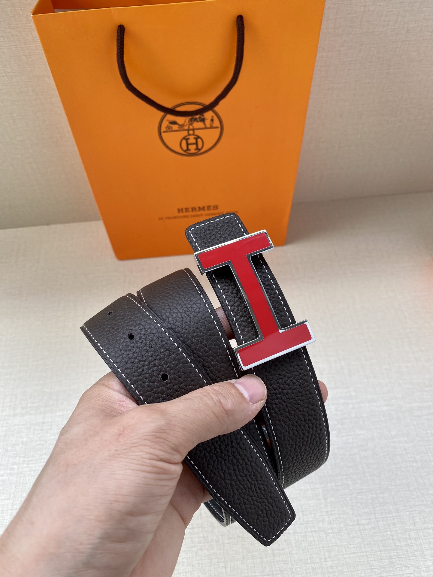 Hermès爱马仕皮带原单品质双面荔